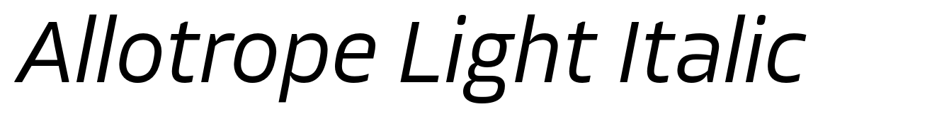 Allotrope Light Italic
